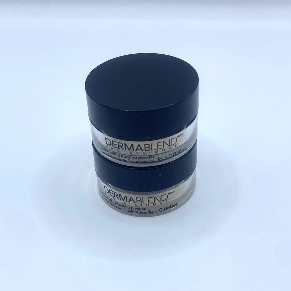 2x Dermablend Illuminating Banana Setting Powder Mini 1g .0.035oz Travel Size